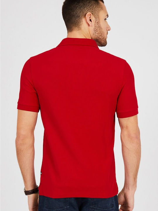Nautica Performance Ανδρικό T-shirt Κοντομάνικο Polo Κόκκινο
