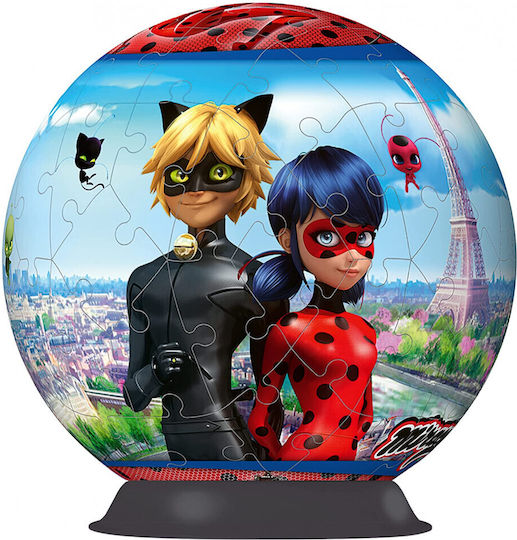 Puzzleball Miraculous 3D για 6+ Ετών 72pcs Ravensburger