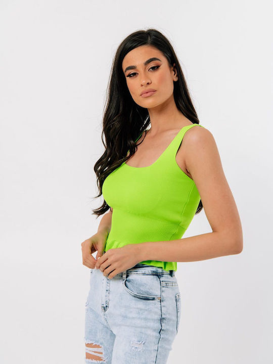 Freestyle Damen Crop Top Ärmellos Fuchsie