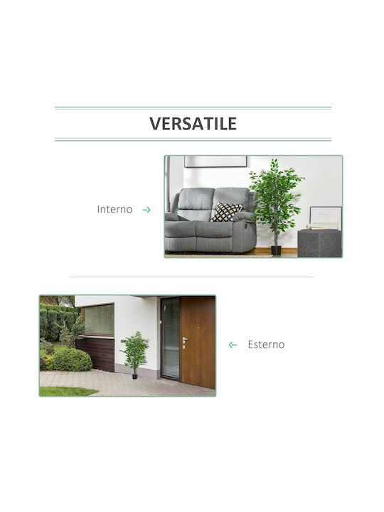 Изкуствено растение в саксия Green 135см HomCom