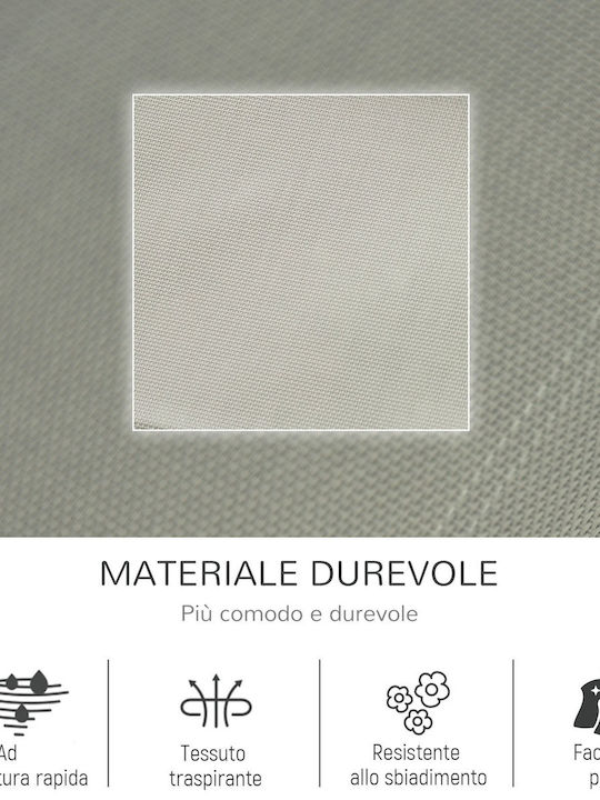 Deckchair Metallic with Textilene Fabric Black 62x88x165cm.