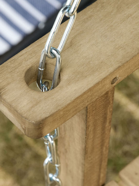 Wooden Swing Brown L119xW65xH61cm
