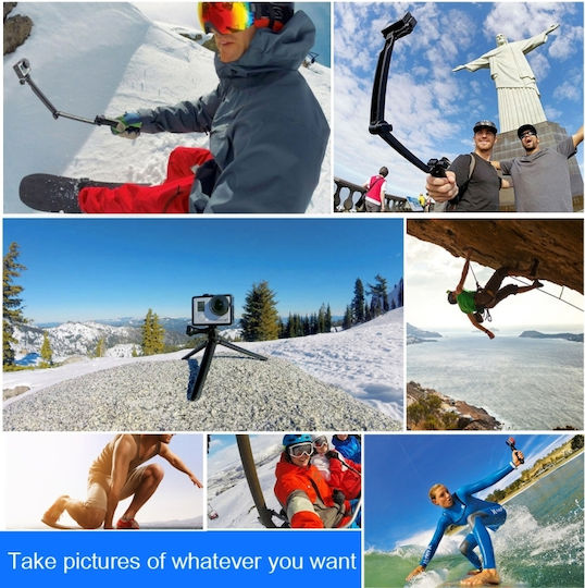 Puluz 3-Way Foldable Selfie Stick for DJI GoPro Insta360
