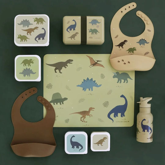 A Little Lovely Company Dinosaurs Сервизи за маса Пластмаса Зелен 43x34см 1бр