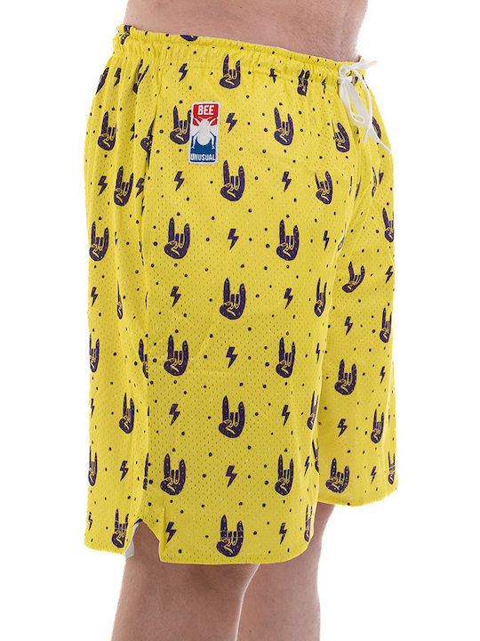 Bee Is Always High Sports Men's Shorts Yellow