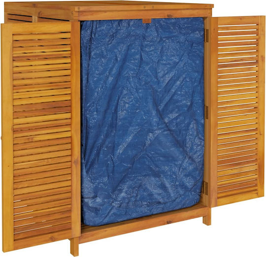 Three-Leaf Wooden Cabinet with Locking Capability 210x87x104 cm