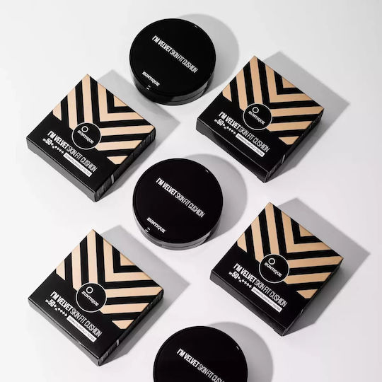 Suntique I’m Velvet Skin Fit Cushion Mineral Αντηλιακή Πούδρα Προσώπου SPF50 12gr