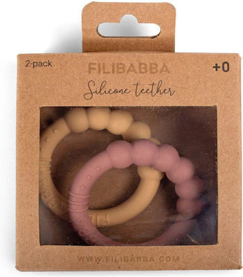 Filibabba Teething Ring made of Silicone for 0 m+ 2pcs