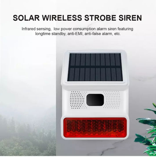 PGST Wireless Alarm Siren Outdoor with Red Light 19.4x26.22cm