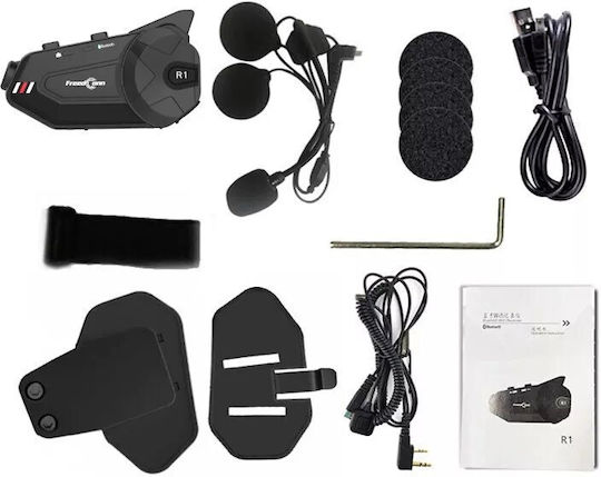 FreedConn R1 Plus E Einzelne Gegensprechanlage Für Motorradhelm Mit Bluetooth & Kamera