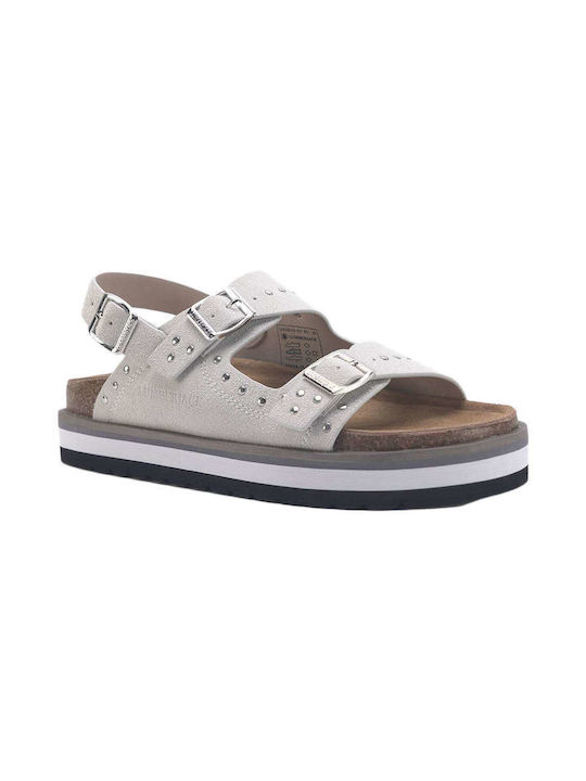 Lumberjack Women's Flat Sandals in Gray Color