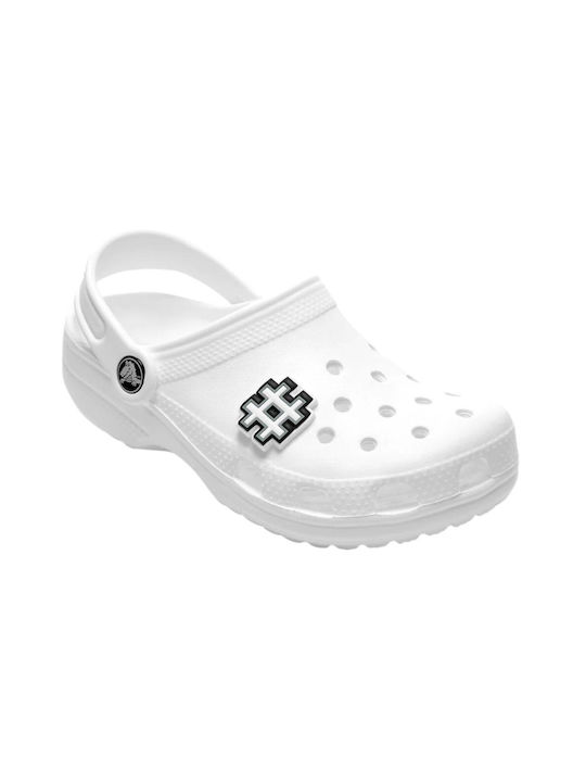 Crocs Jibbitz Dekorativ Schuh Hashtag Weiß 10007-020