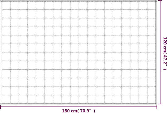 vidaXL Κουβέρτα Βαρύτητας Καναπέ 120x180εκ. Μπλε
