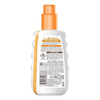 Garnier Ambre Solaire Invinsible Protect Tan Vitamina E și caroten Rezistentă la apă Crema protectie solara Loțiune pentru Corp SPF30 în Spray 200ml