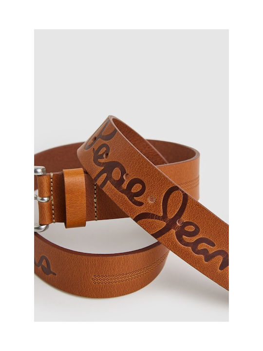 Pepe Jeans Men's Leather Belt Brown