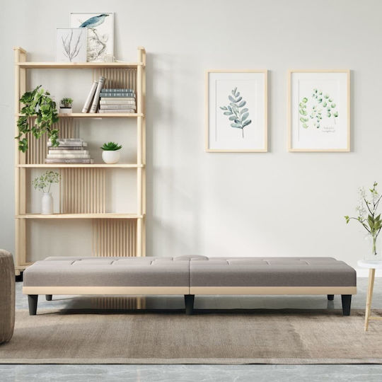 Τριθέσιος Καναπές Κρεβάτι Καφέ 200x89x70εκ.