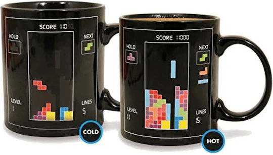Gadget Master Tetris Wärmewechsel Becher Keramik Schwarz 330ml