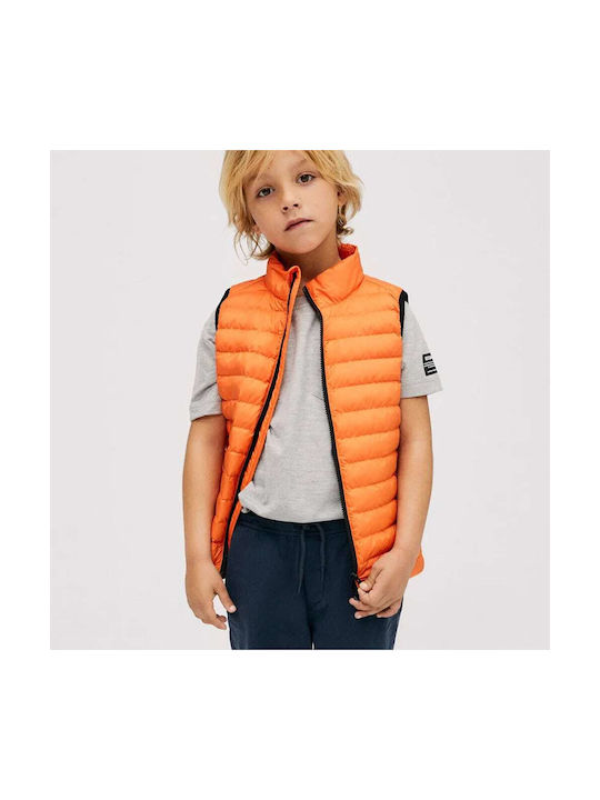 Ecoalf Boys Quilted Coat Orange Sleeveless