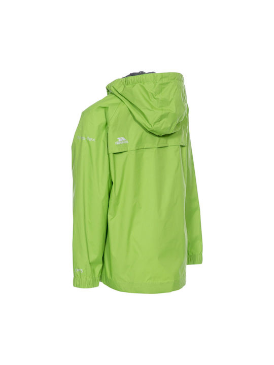 Trespass Windproof & Waterproof Boys Casual Jacket Green with Ηood