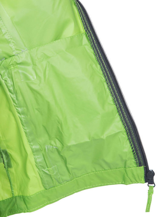 Waterproof Kids' Casual Jacket Short Windproof with Hood Green