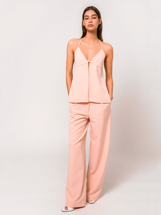 Chloe Γυναικεία Ψηλόμεση Παντελόνα Powder Pink