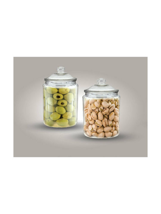 Novatex Set 1pcs Jars General Use with Airtight Lid Glass 1900ml