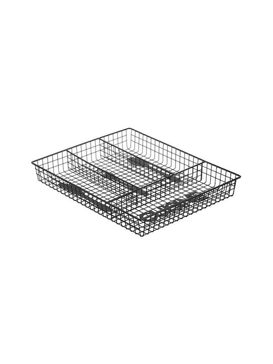 Homestyle Drawer Cutlery Tray Cuisine Metallic 32x26x5cm Black