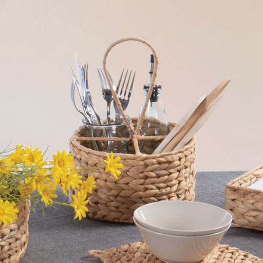 Nef-Nef Homeware Настолна Стойка Romano Дървена 20x20x19см Бежова
