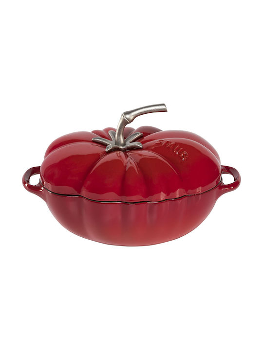 Staub Cocotte Tomato Special Edition Găstră Ovală Din Fontă 32.5x21cm 2.5lt