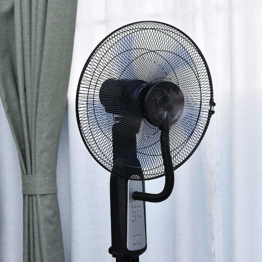 HomCom Ventilator Cu Ceață De Apă Putere 90W Diametru Ventilator 44cm Negru