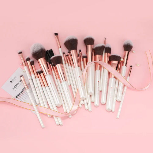 DUcare Set of Makeup Brushes with Synthetic Bristle White Angel DU-DF2758 27 Pieces