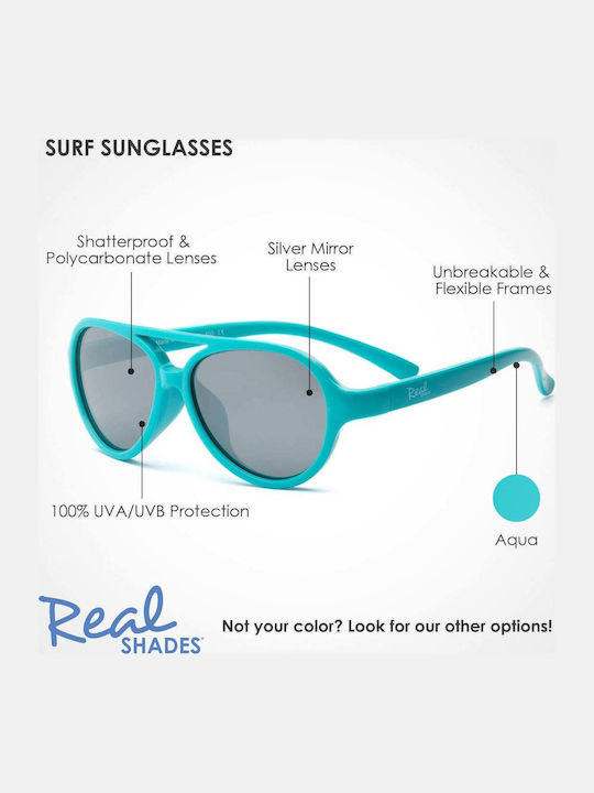 Real Shades Sky Youth Неразрушими Детски Слънчеви Очила Sky Aqua За 7+ Години