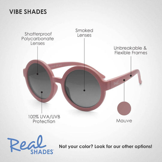 Real Shades Vibe Youth 7+ Years Kids Sunglasses Mauve 7VIBMVE