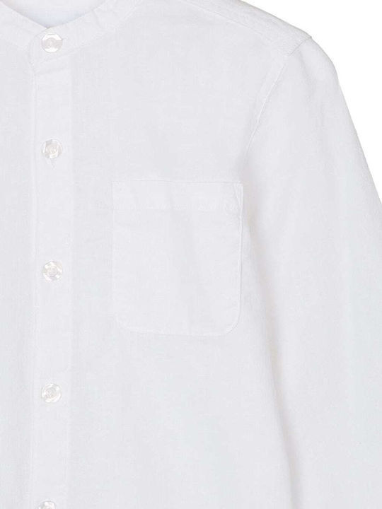 Kids Shirt Long-sleeved Linen White
