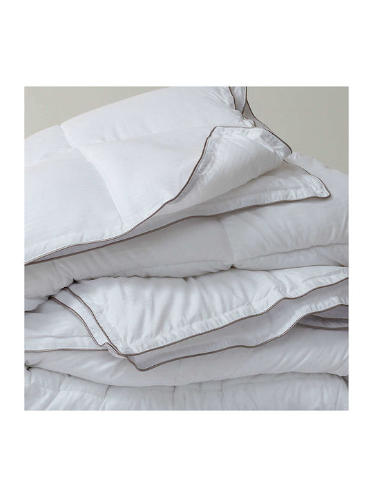 Melinen Duvet Queen with Microfiber Filling 220x240cm Stripes Basics White 200 GSMGsm 9 togs Togs
