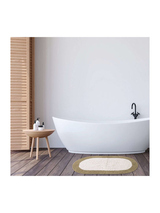 Das Home Bath Mat Cotton Oval 0667 420750800667 White 50x80cm