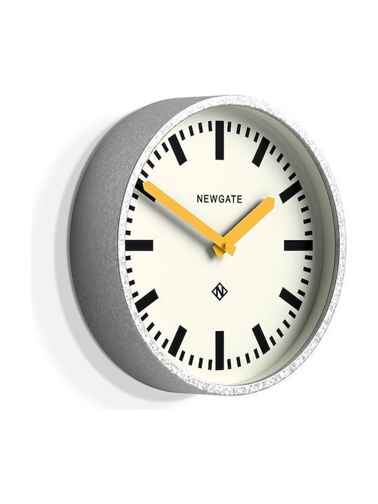 Newgate Leise Wanduhr Metallisch Weiß Ø30cm