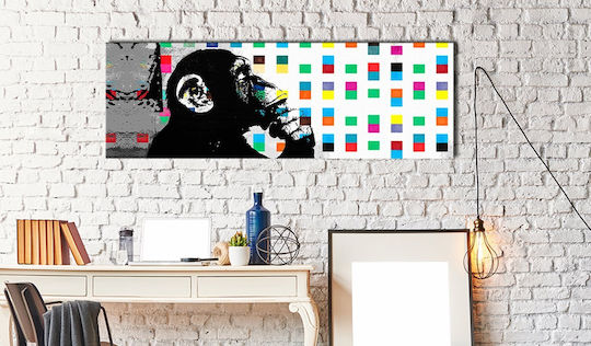 Polihome The Thinker Monkey Banksy Υφασμάτινος 150x50 cm