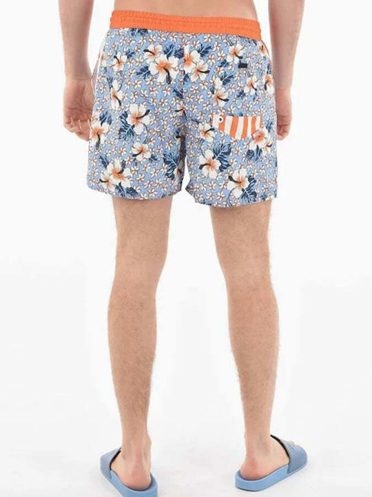Men's Swimwear Shorts Light Blue Floral