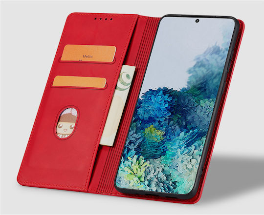 Bodycell PU Leather Портмоне Изкуствена кожа Червен (Redmi Note 12 4G)