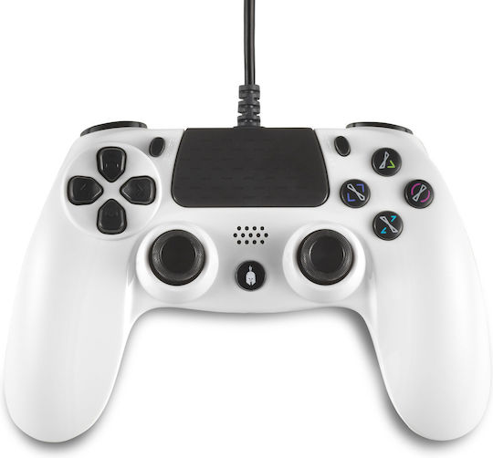 Spartan Gear Hoplite Ενσύρματο Gamepad για PC / PS4 Λευκό
