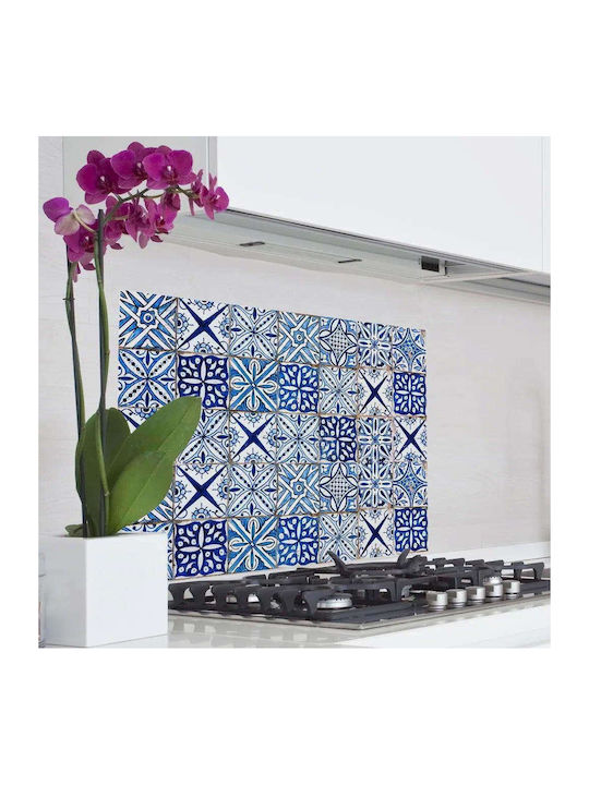 Dekorativer Aufkleber Wand Blue Azulejos 65x47cm Ango