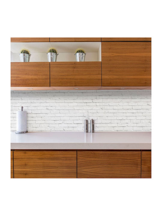 Decorative Sticker Wall White Bricks 1pcs 240x60cm Ango