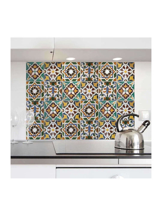 Decorative Sticker Wall Green Tiles L 65x47cm Ango