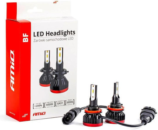 AMiO Λάμπες Αυτοκινήτου BF Series H11 / H8 / H9 LED 6000K Ψυχρό Λευκό 12V 50W 2τμχ