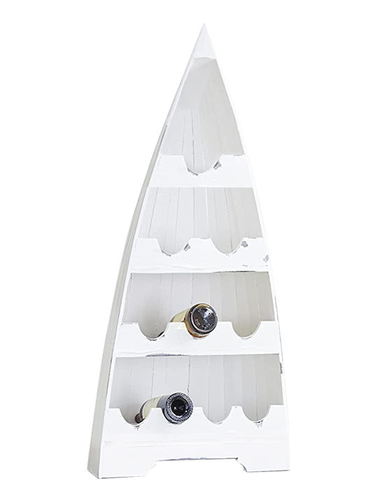HomeMarkt Raft pentru Vinuri de Lemn Alb HM9493 HomeMarkt Raft pentru Vinuri de Lemn Alb HM9493