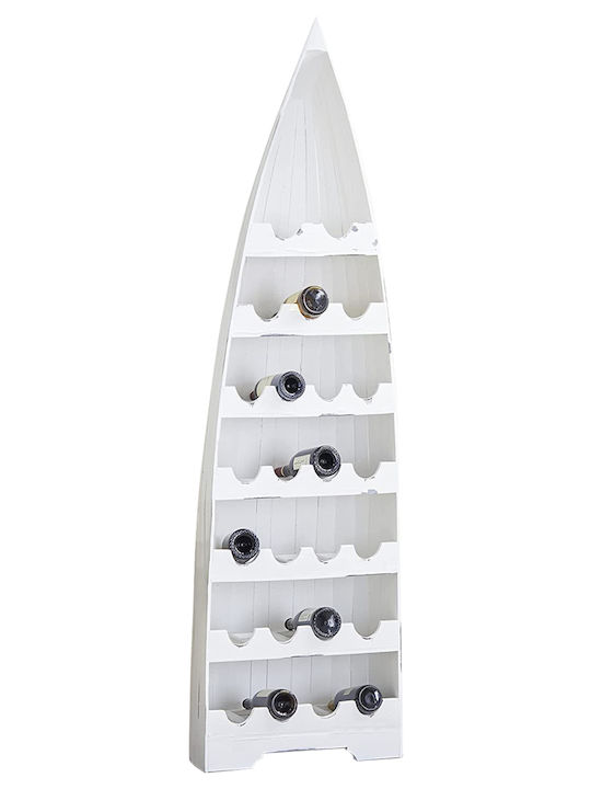 HomeMarkt Raft pentru Vinuri Cu Picioare Lemn Alb HM9494 HomeMarkt Raft pentru Vinuri Cu Picioare Lemn Alb HM9494