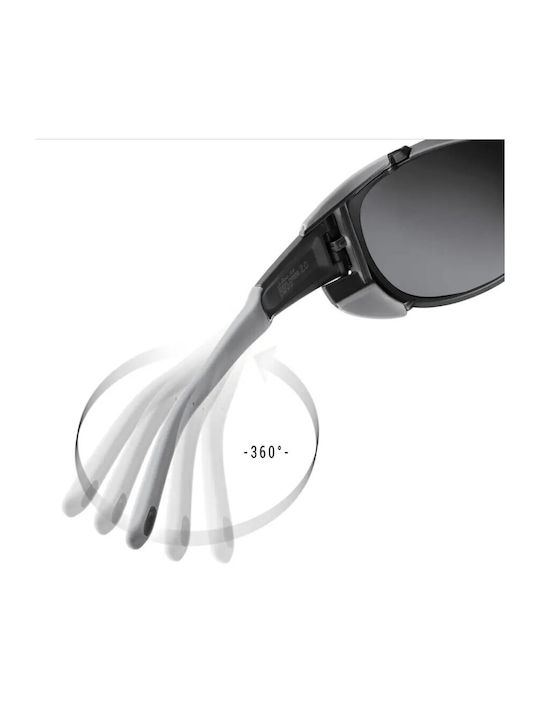 Julbo Explorer 2.0 Male Sunglasses With Black Horn-Rimmed Frame And Black Lens J4971214