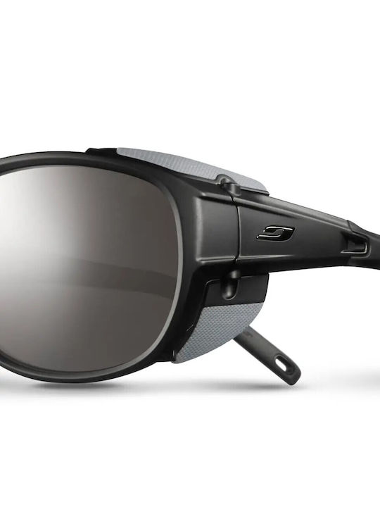 Julbo Explorer 2.0 Male Sunglasses With Black Horn-Rimmed Frame And Black Lens J4971214