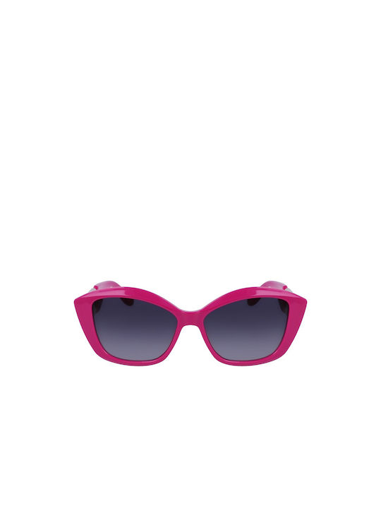 Karl Lagerfeld Women's Sunglasses with Pink Plastic Frame and Gray Gradient Lens KL6102S-525